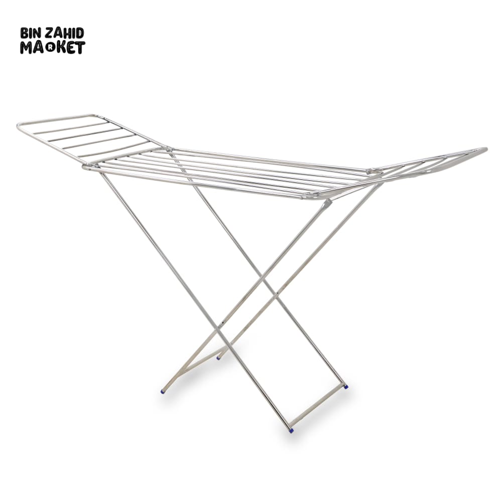 PREMIUM STAINLESS STEEL CLOTHES DRYER RACK – FOLDABLE RUST-RESISTANT & SPACE-SAVING DESIGN