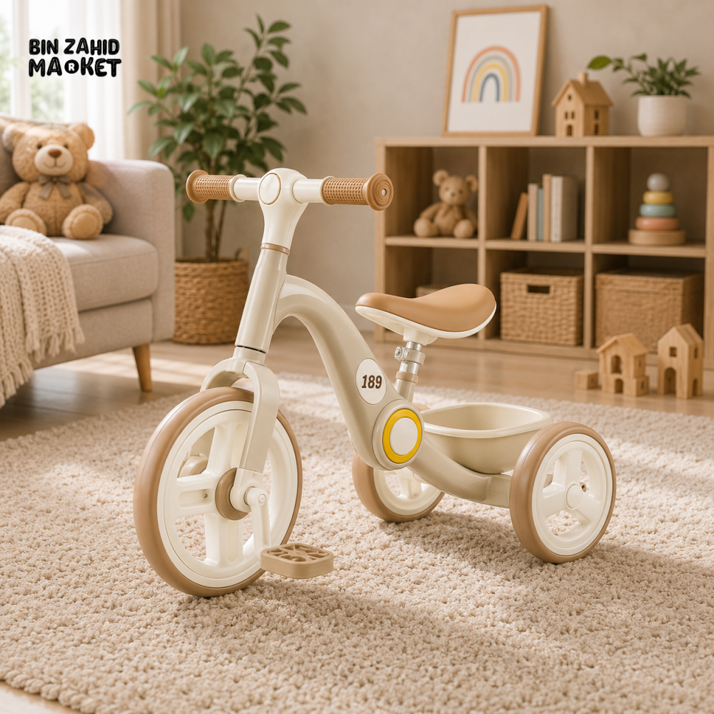 PREMIUM TODDLER BALANCE BIKE - LIGHT BROWN