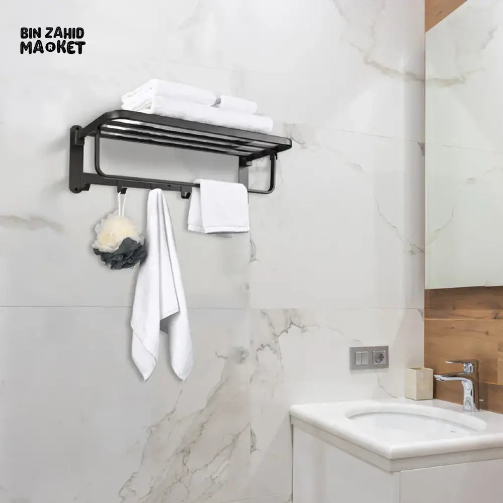 PREMIUM WALL MOUNTED TOWEL STORAGE RACK
