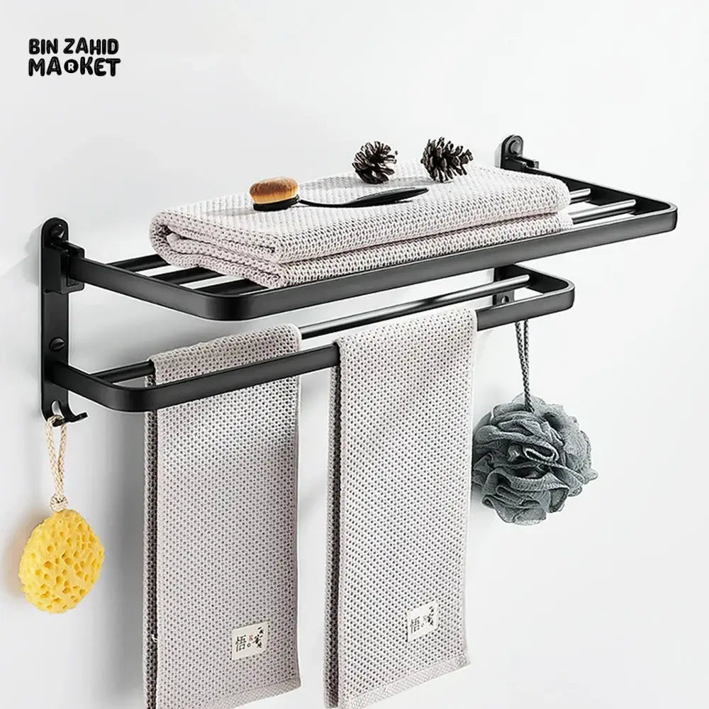 PREMIUM WALL MOUNTED TOWEL STORAGE RACK