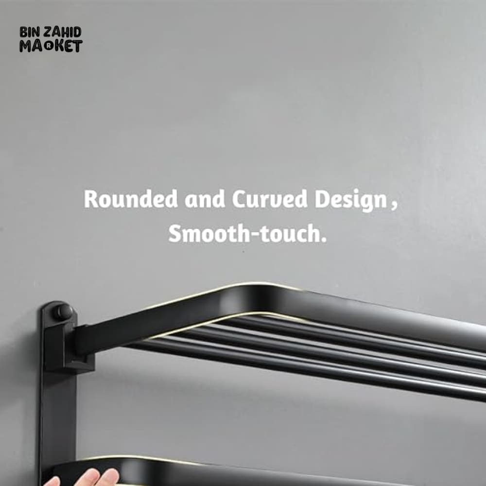 PREMIUM WALL MOUNTED TOWEL STORAGE RACK