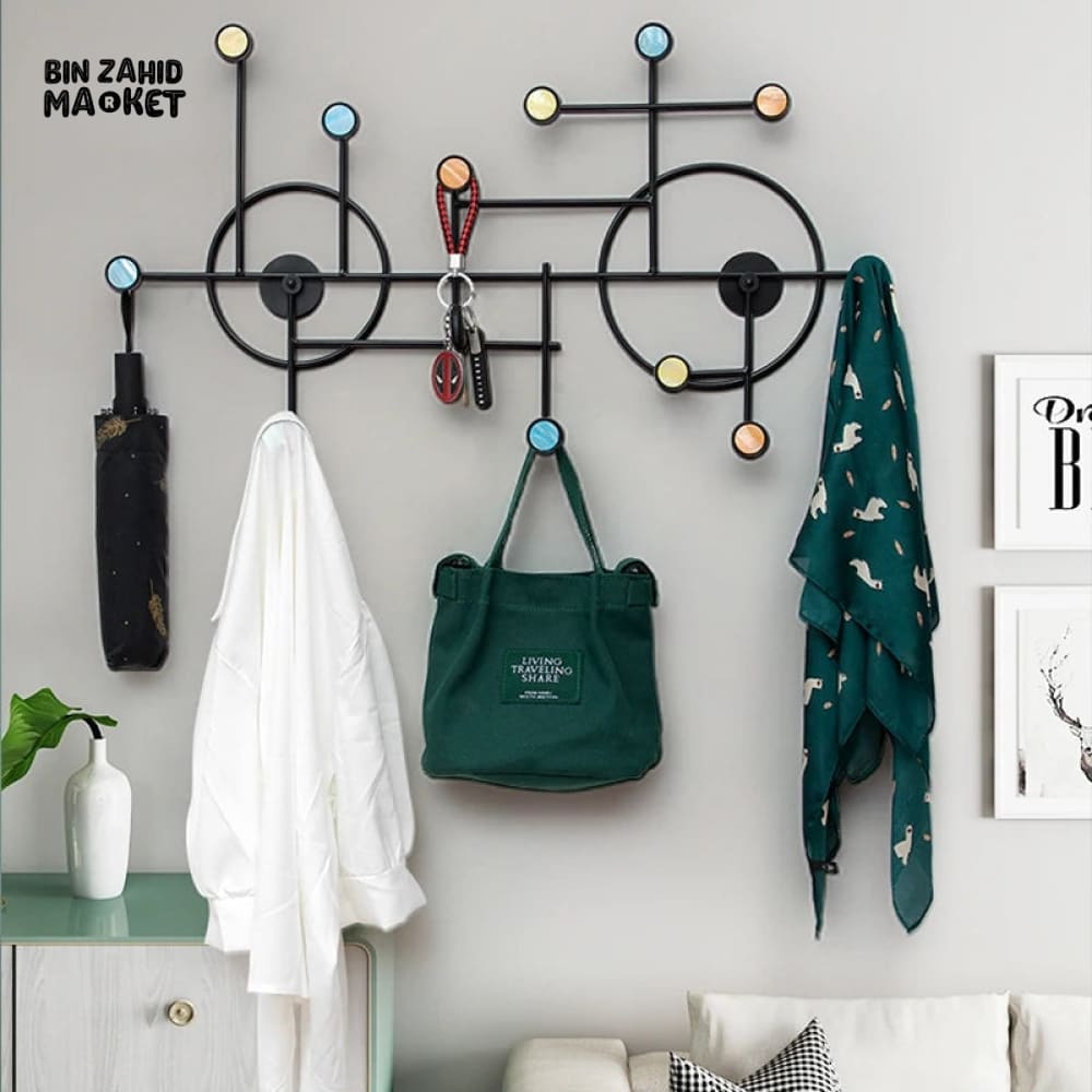PREMIUM WALL SHELF WITH HOOKS Circle