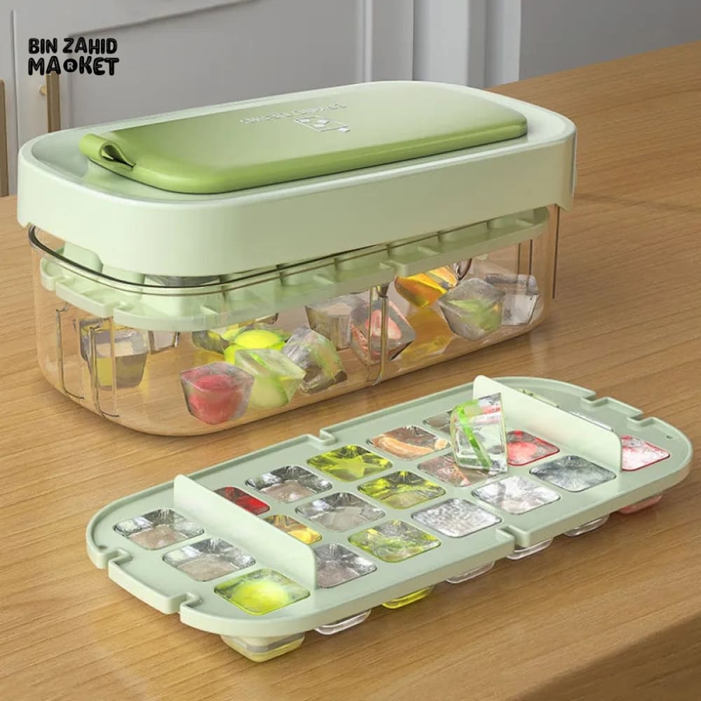 PRESS ICE MOLD WITH LID & SPOON