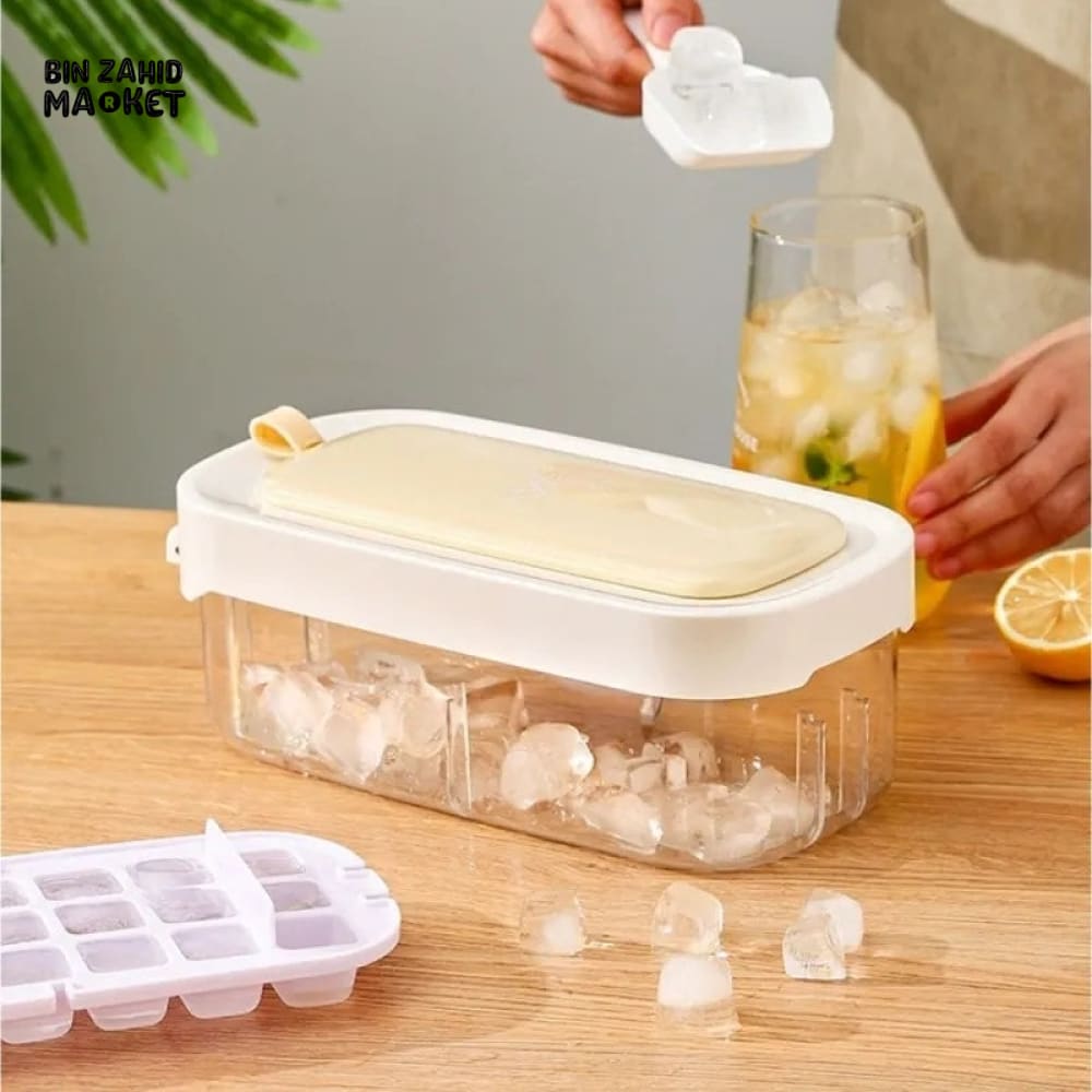 PRESS ICE MOLD WITH LID & SPOON