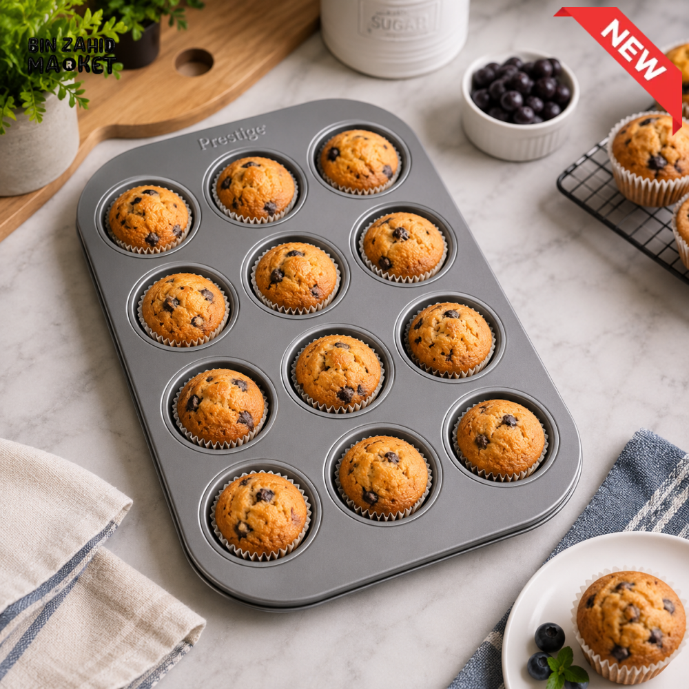 PRESTIGE 12-CUP NON-STICK MUFFIN & CUPCAKE BAKING PAN - 57128(59262/3)
