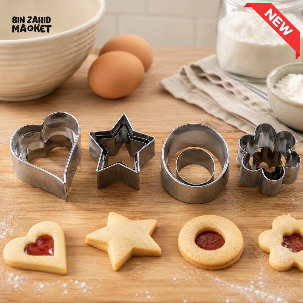 PRESTIGE 12-PIECE STAINLESS STEEL BISCUIT COOKIE CUTTER SET - 5685