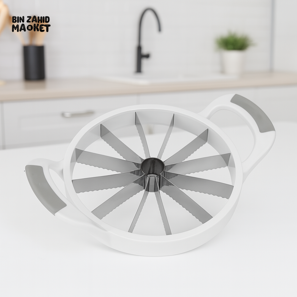 PRESTIGE 12-SLICE MELON CUTTER – 20CM STAINLESS STEEL EASY PUSH SLICER