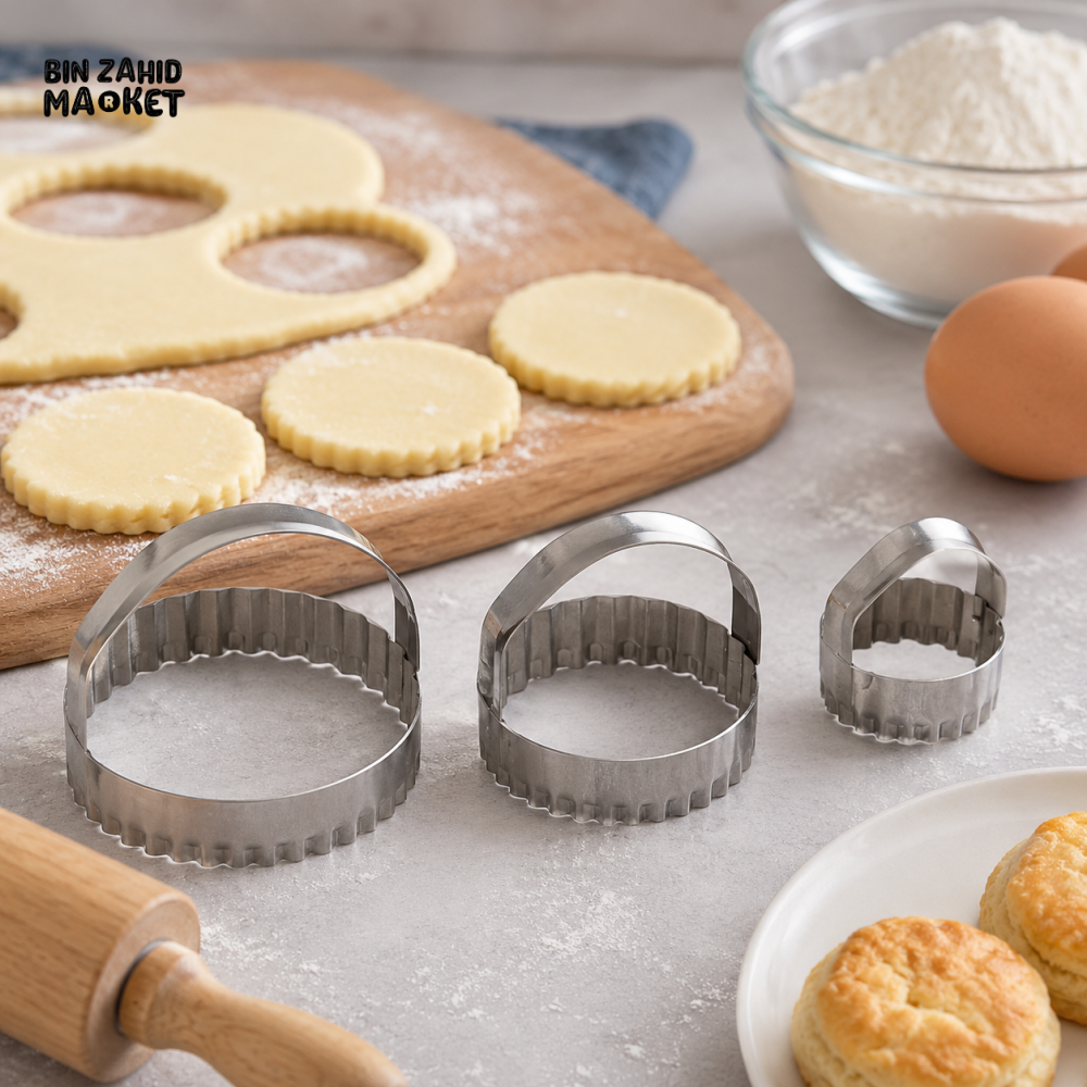 PRESTIGE 3-PIECE STAINLESS STEEL DONUT & BISCUIT CUTTER SET - 8012
