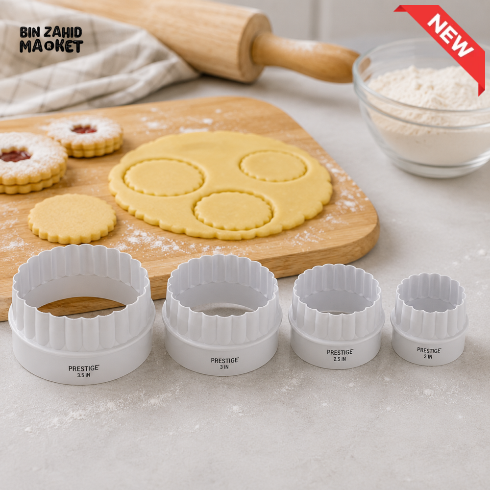 PRESTIGE 4-PIECE ROUND PLASTIC PASTRY CUTTER SET - 50186