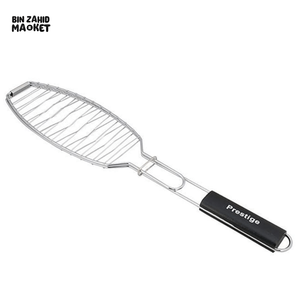 PRESTIGE BBQ FISH GRILL – NON-STICK FISH HOLDER WITH HEAT-RESISTANT HANDLE