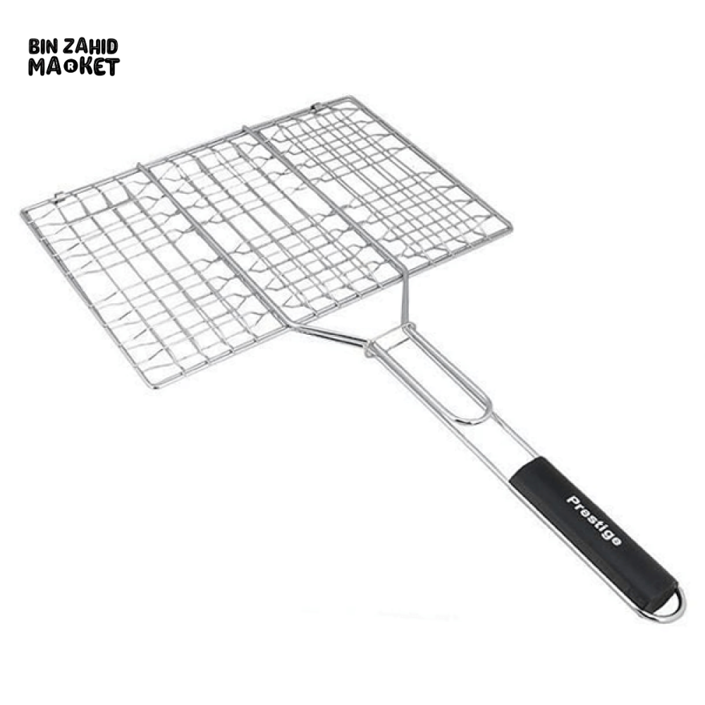 PRESTIGE BBQ STEAK GRILL – NON-STICK HEAVY DUTY GRILL PAN FOR INDOOR & OUTDOOR COOKING