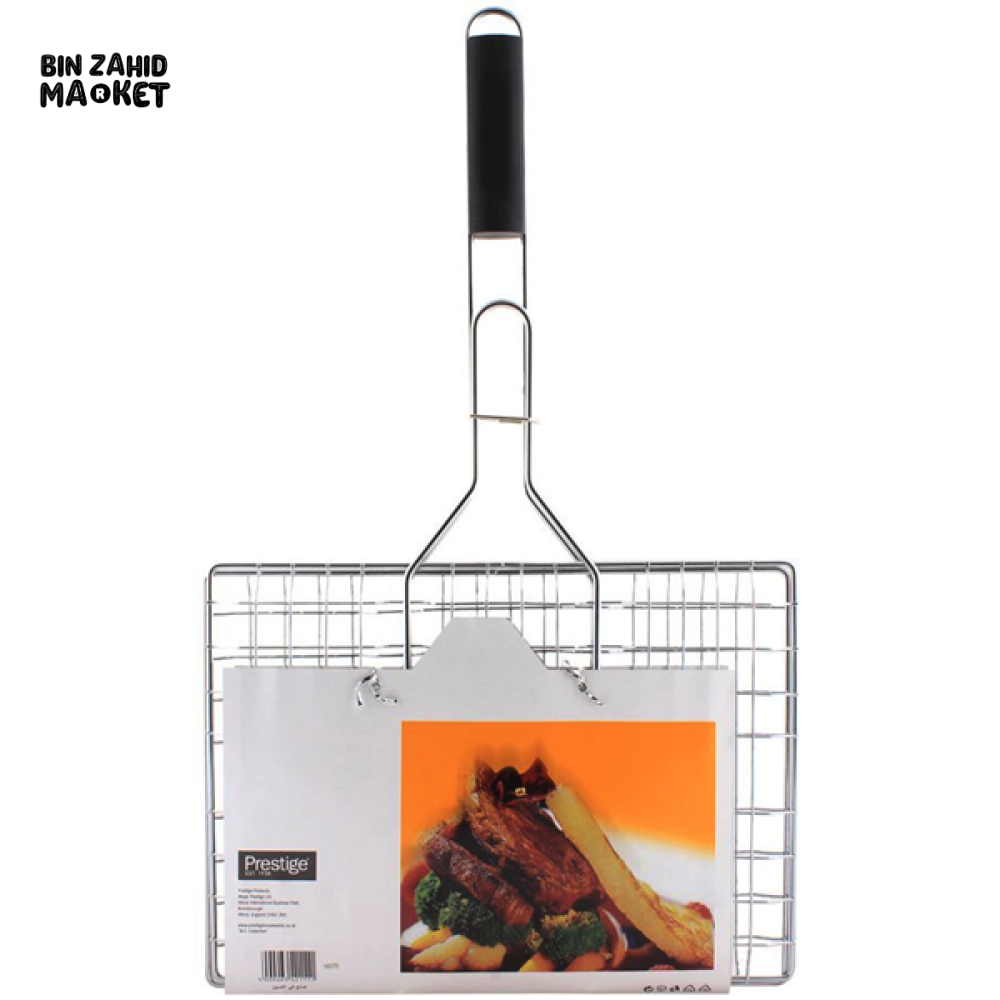 PRESTIGE BBQ STEAK GRILL – NON-STICK HEAVY DUTY GRILL PAN FOR INDOOR & OUTDOOR COOKING