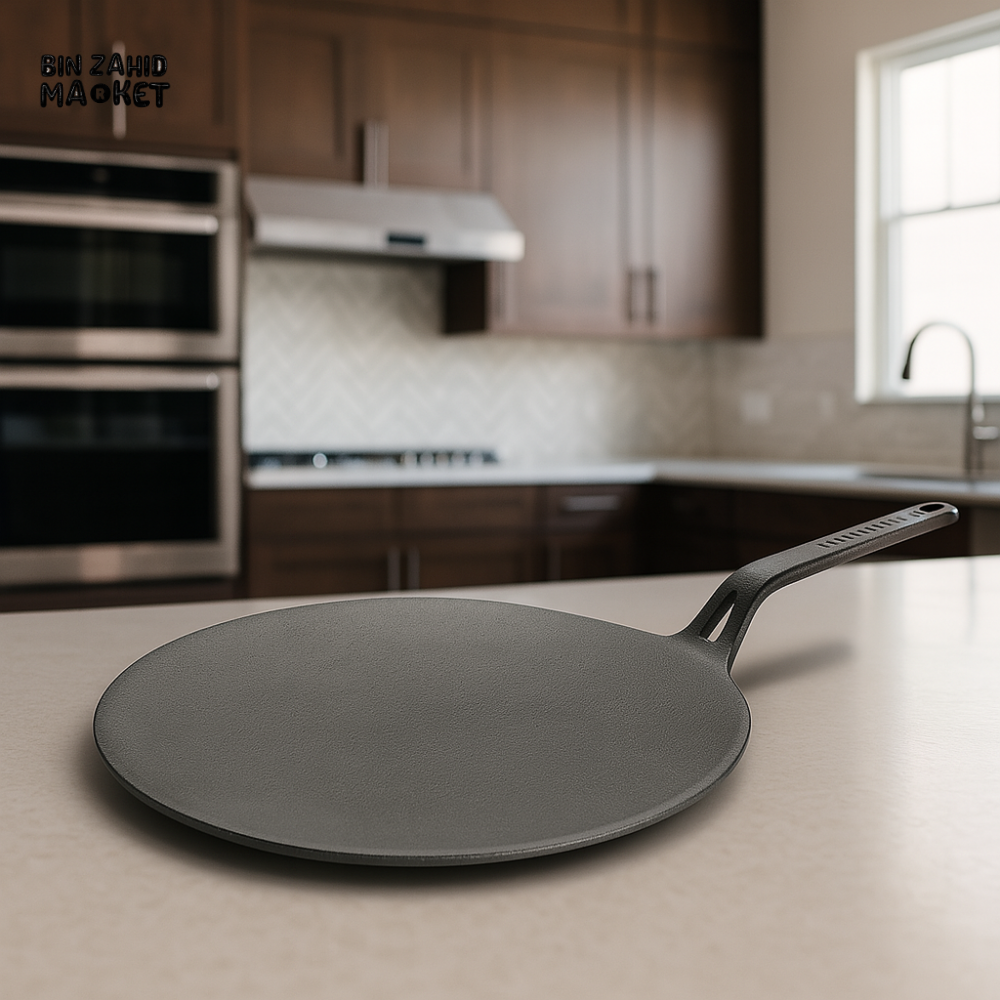 PRESTIGE CAST IRON 26CM CURVED TAWA – HEAVY DUTY NON-STICK FLAT PAN FOR ROTI