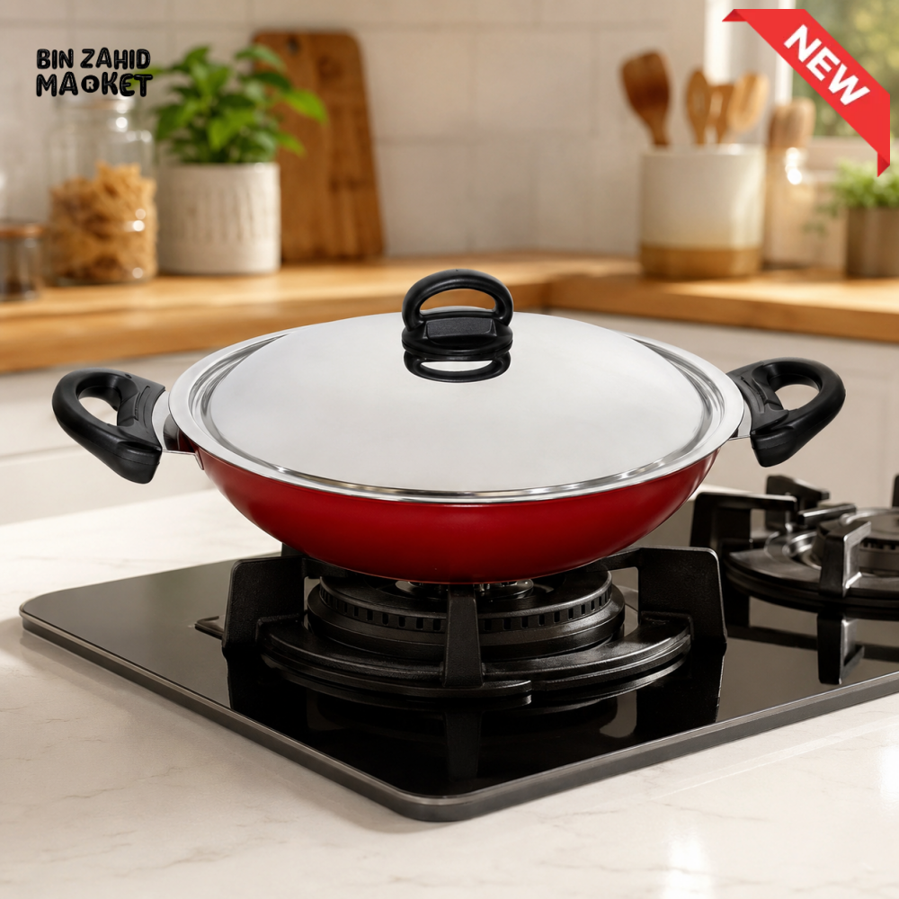 PRESTIGE CLASSIQUE NON-STICK KADHAI WITH STAINLESS STEEL LID 21498 - 26 CM