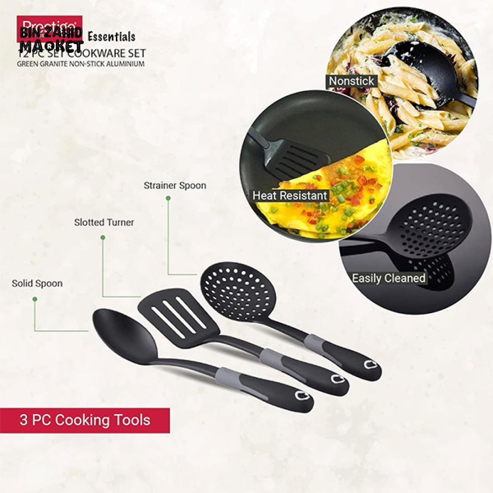 PRESTIGE ESSENTIALS 12PIECES POTS & PANS SET – NON-STICK GRANITE COOKWARE FOR COMPLETE KITCHEN US