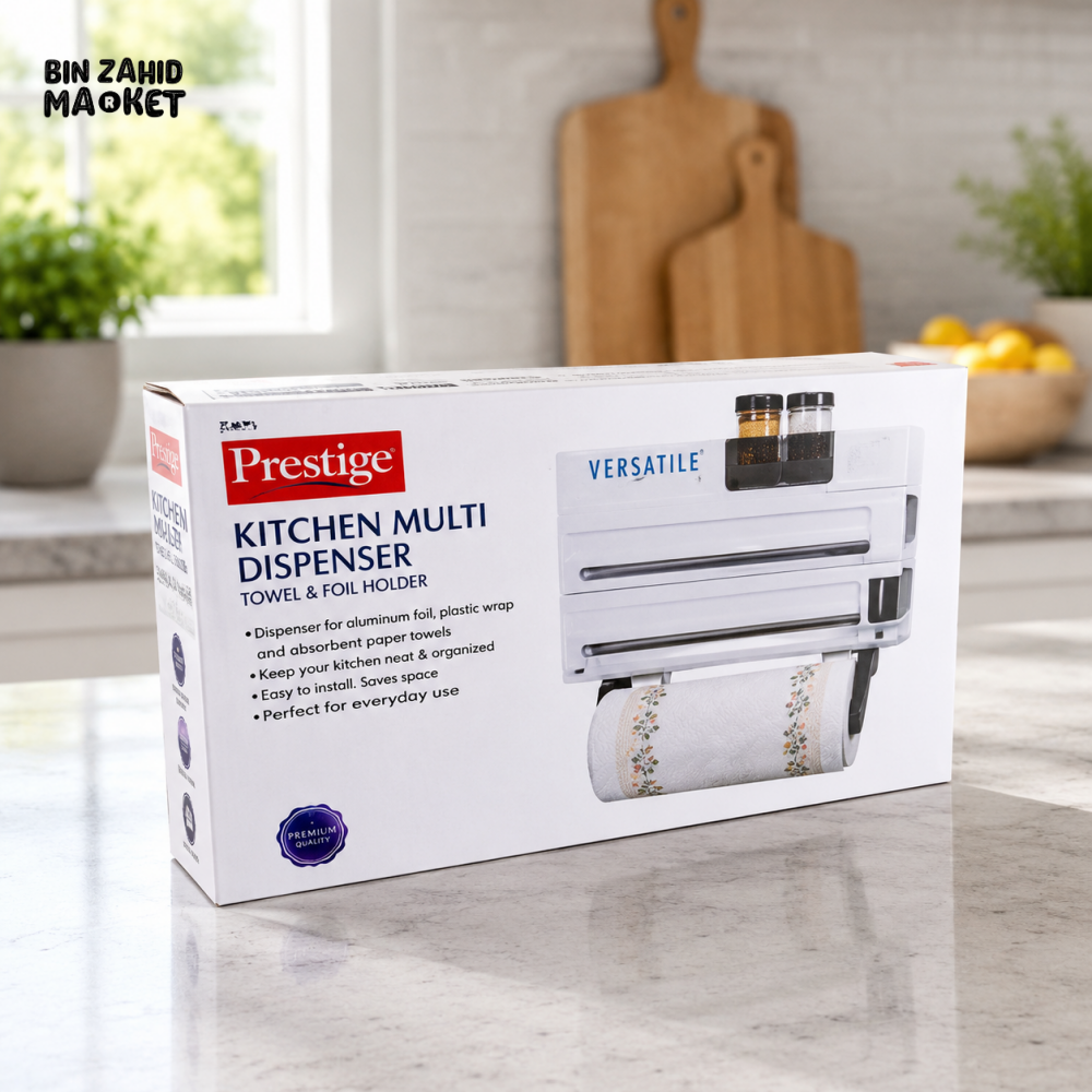 PRESTIGE KITCHEN MULTI DISPENSER | WALL MOUNTED TOWEL & FOIL HOLDER