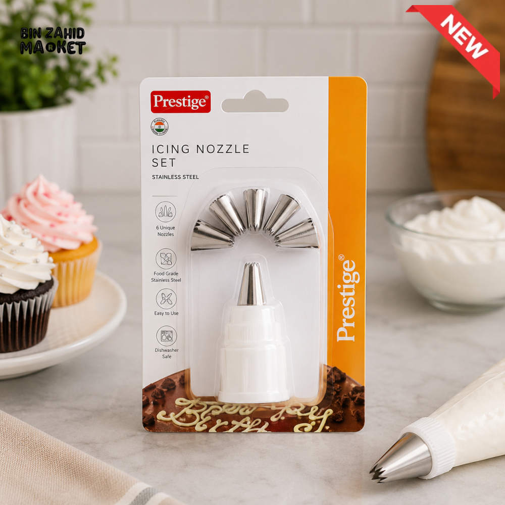 PRESTIGE STAINLESS STEEL ICING NOZZLE SET WITH COUPLER - 42401