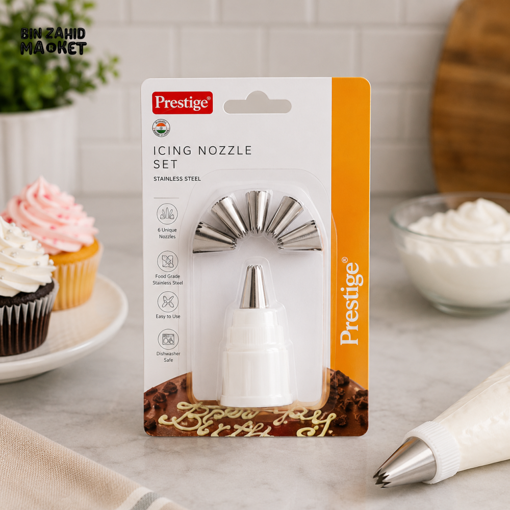 PRESTIGE STAINLESS STEEL ICING NOZZLE SET WITH COUPLER - 42401