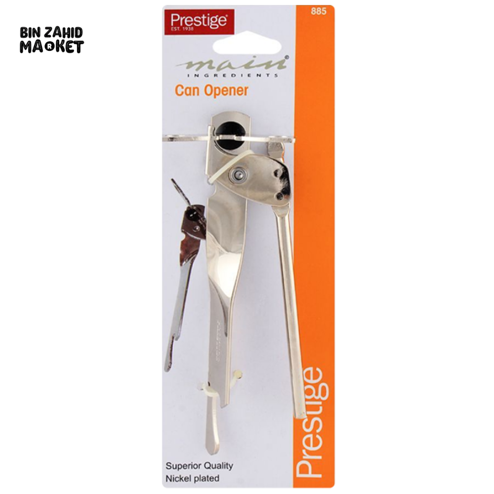 PRESTIGE TIN CUTTER – STAINLESS STEEL CAN OPENER WITH COMFORT GRIP HANDLE