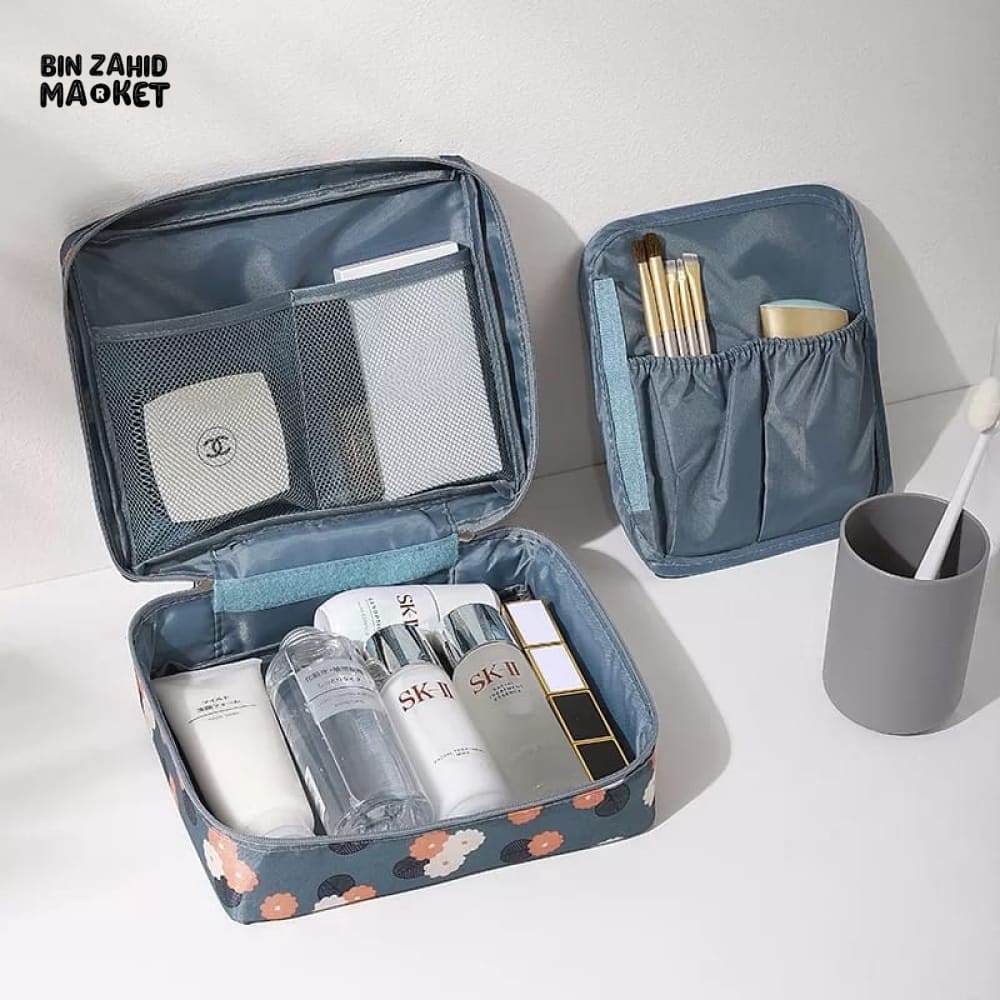 PRINTED TRAVEL COSMETIC POUCH