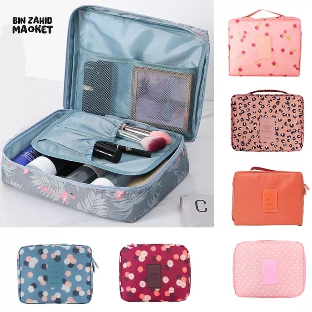 PRINTED TRAVEL COSMETIC POUCH