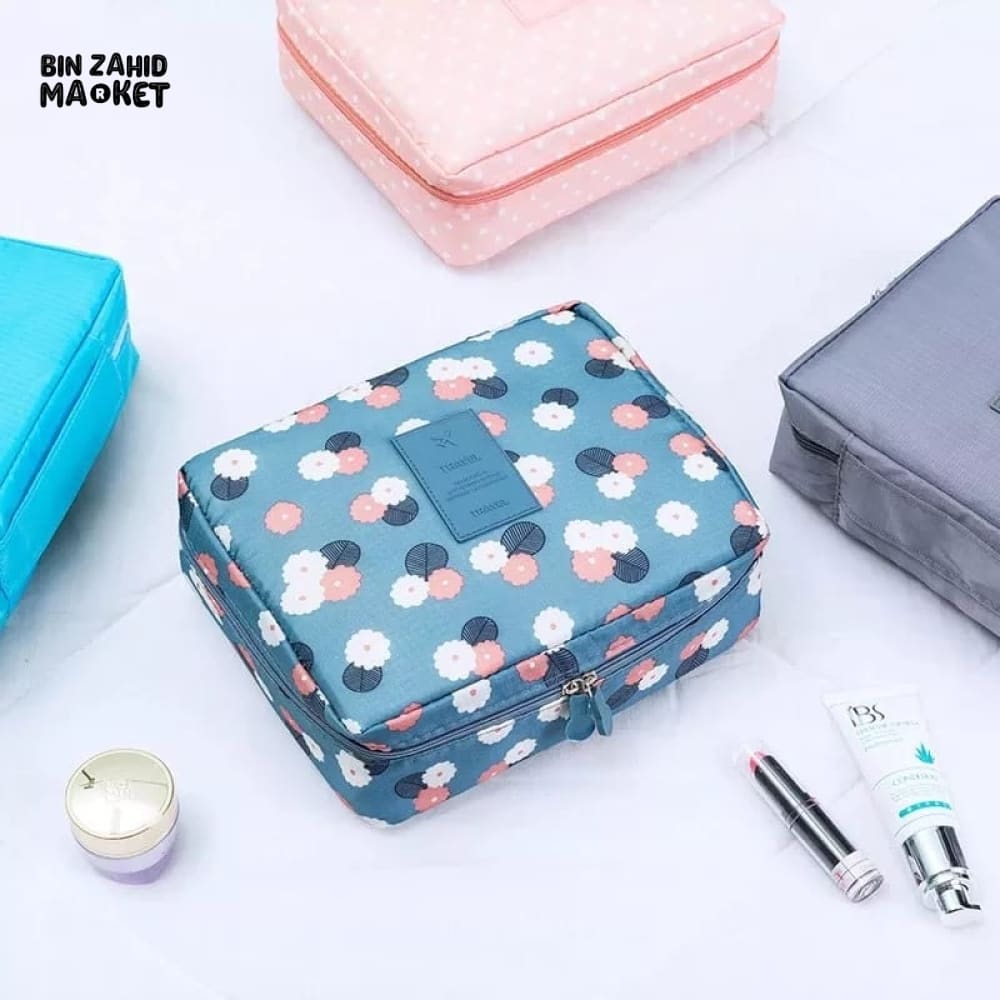 PRINTED TRAVEL COSMETIC POUCH