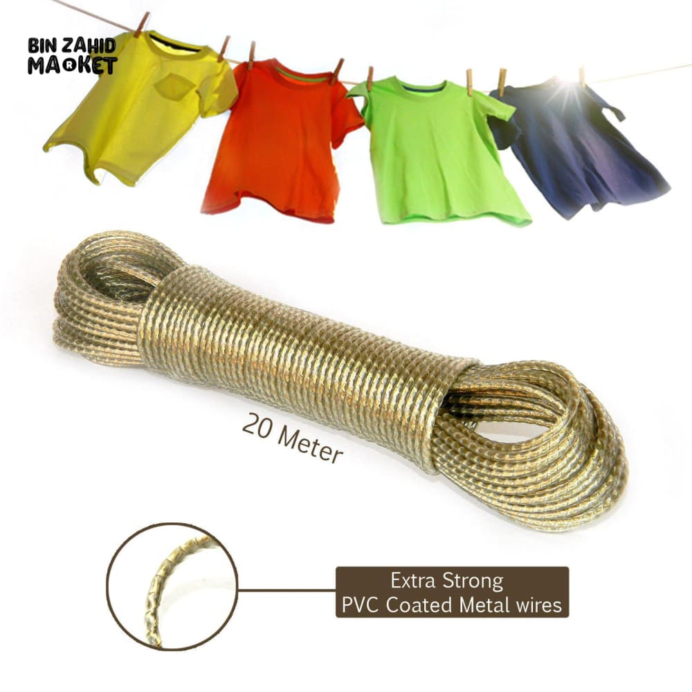 PVC COATED ALUMINIUM CLOTHESLINE WIRE 20 METRES