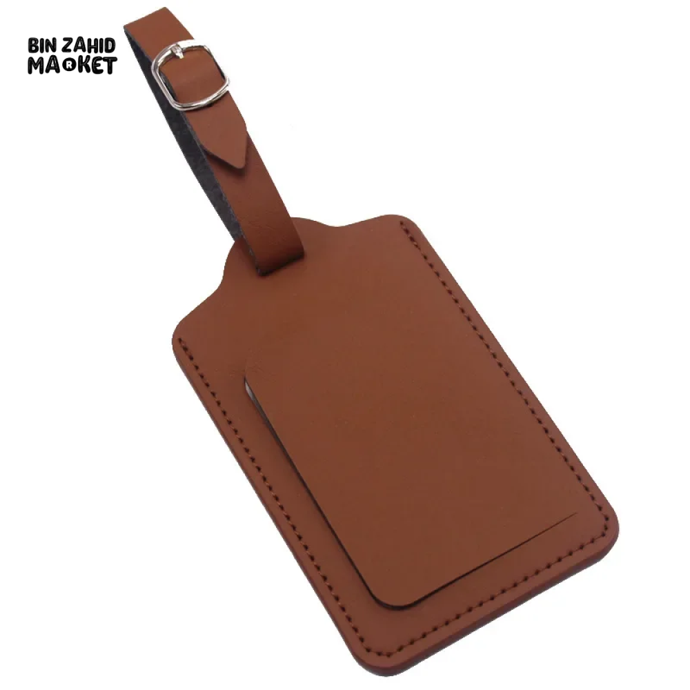 QUALITY LEATHER LUGGAGE TAG TRAVEL ACCESSORIES SUITCASE ID NAME HOLDER PORTABLE BAGGAGE TAG