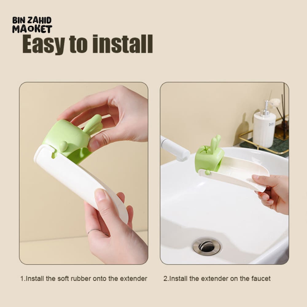 RABBIT TAP EXTENDER – BATHROOM & KITCHEN SINK ACCESSORY FOR EASY WASHING
