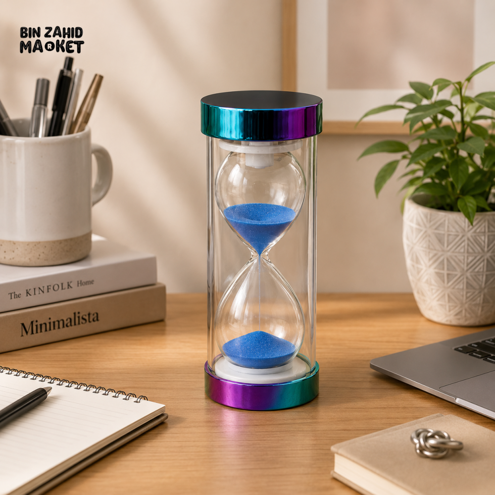 RAINBOW METAL SAND TIMER HOURGLASS