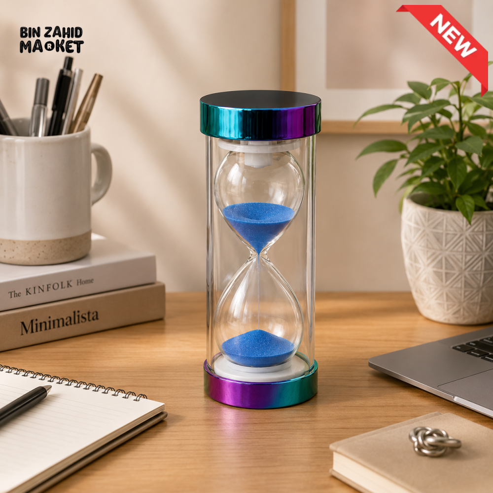 RAINBOW METAL SAND TIMER HOURGLASS