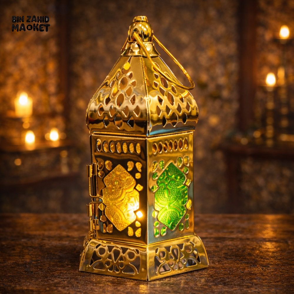 RAMADAN ARABIC THEME DECORATIVE LED CELL METAL LANTERNS