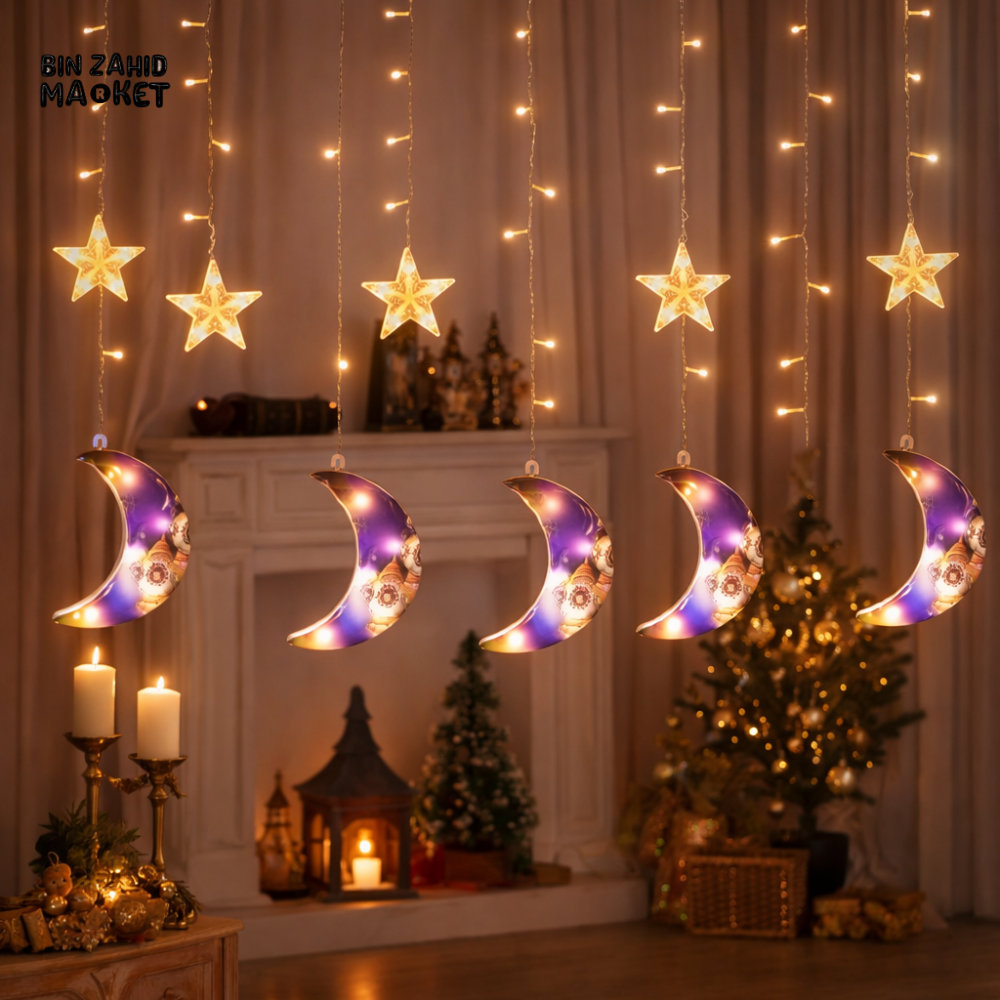 RAMADAN SPECIAL LED STRING LIGHTS WARM FESTIVE GLOW - NOOR-E-HILAL