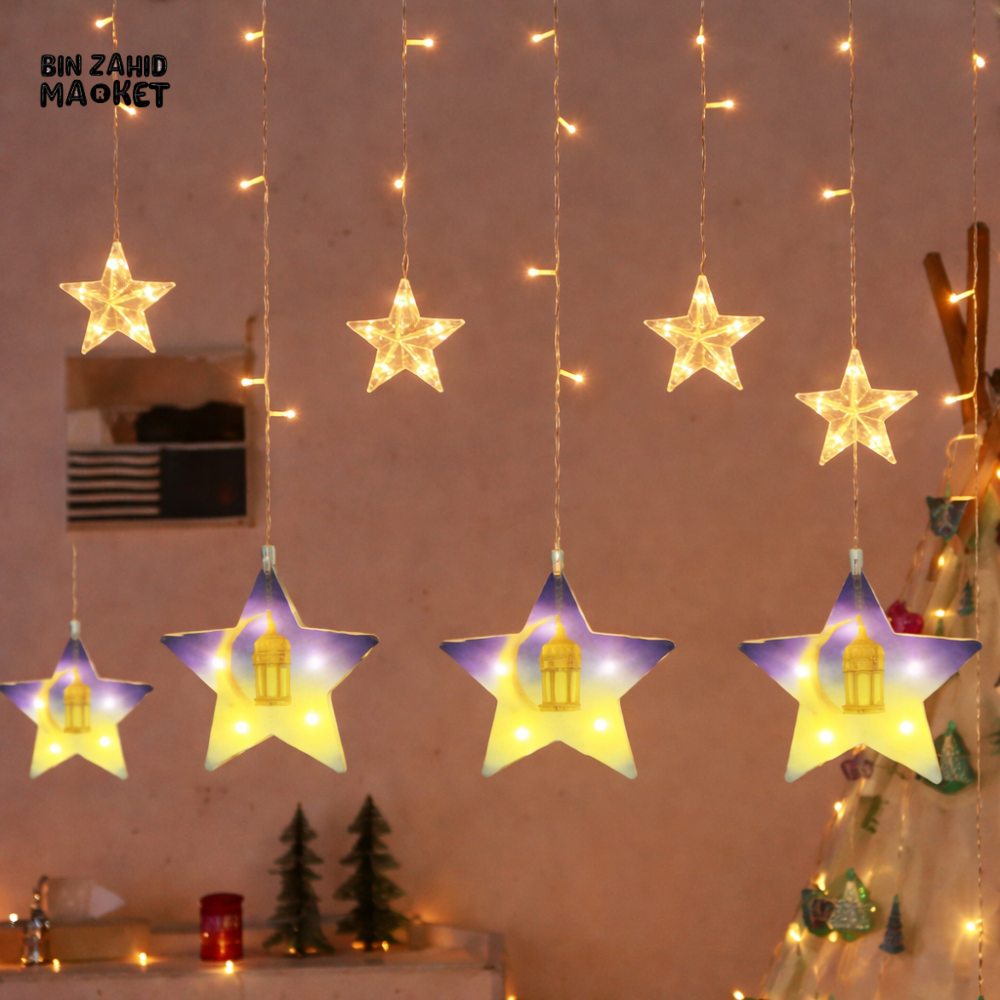 RAMADAN SPECIAL LED STRING LIGHTS WARM FESTIVE GLOW - NOOR-E-SITARA