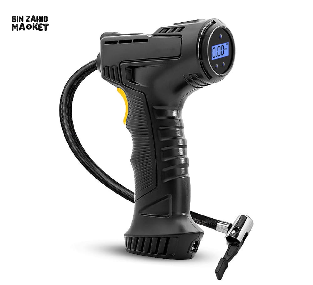 RECHARGEABLE PORTABLE AIR PUMP – LITHIUM BATTERY INFLATOR FOR CAR TIRES BIKES & BALLS HOME & OUTDOOR