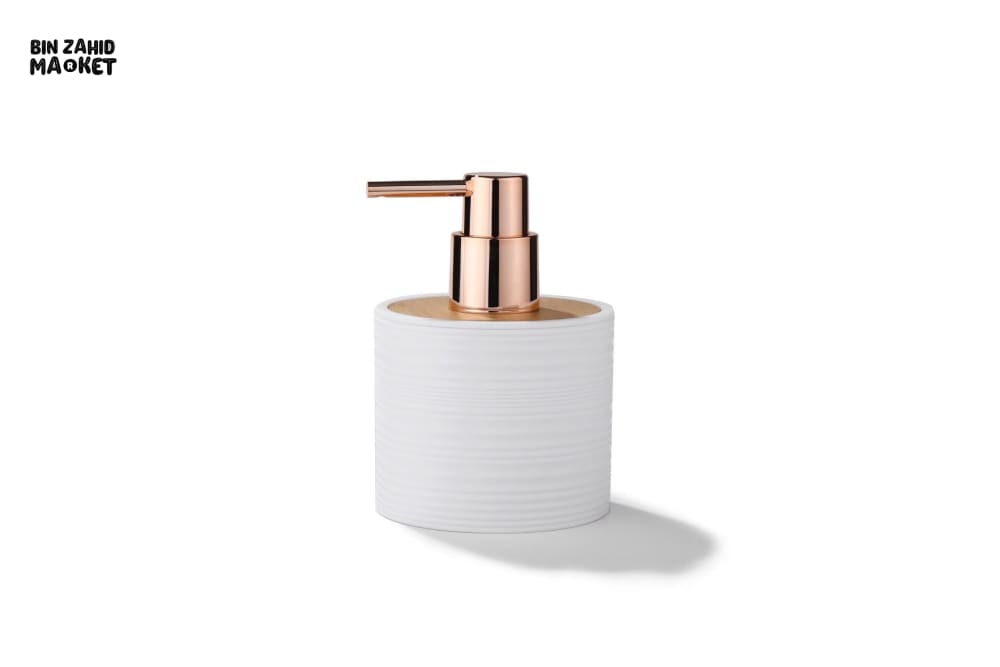 REFILLABLE PET BATHROOM DISPENSER BOTTLE WITH BAMBOO PUMP – SHAMPOO & BODY WASH