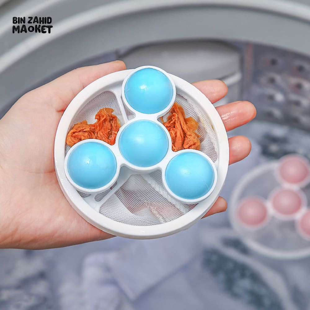 REMOVAL WASHING MACHINE HAIR TRAP REUSABLE MESH CLEANING BALL