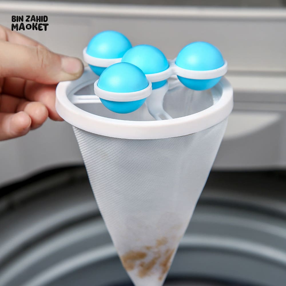 REMOVAL WASHING MACHINE HAIR TRAP REUSABLE MESH CLEANING BALL
