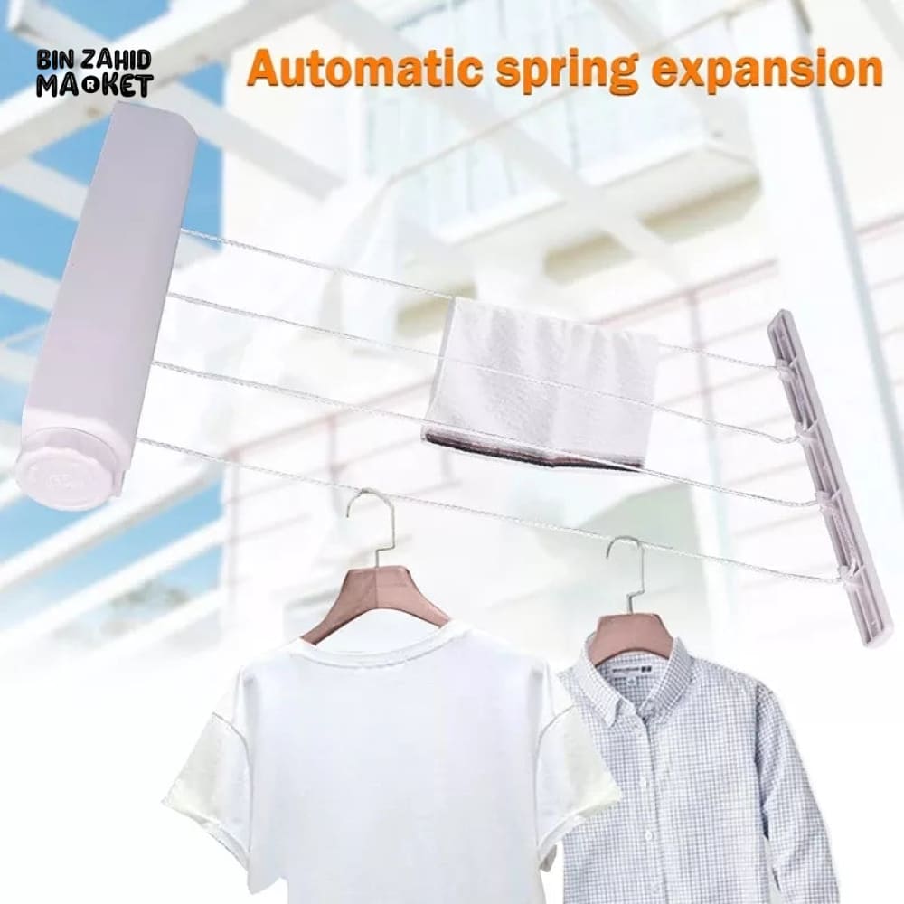 RETRACTABLE CLOTHES HANGING LINE 3.7 METRES