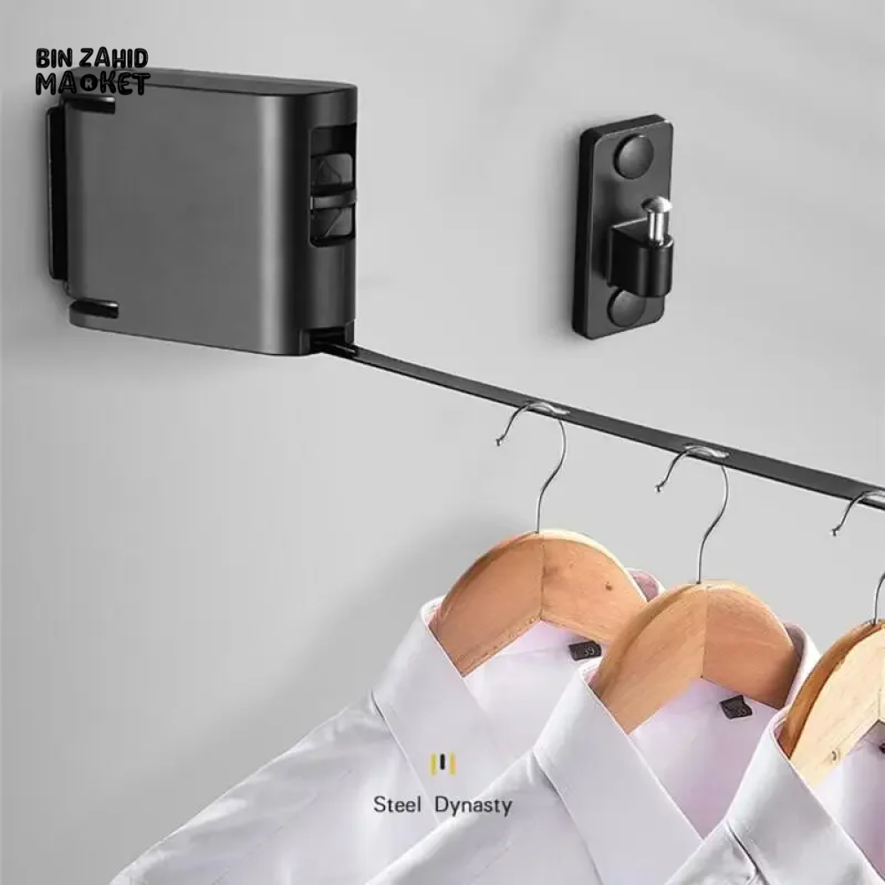 RETRACTABLE CLOTHESLINE INDOOR OUTDOOR DRYING RACK ROPE TENSIONER