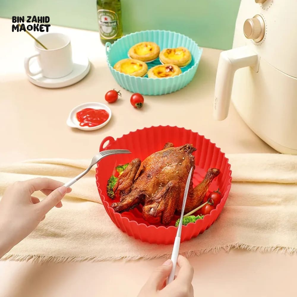 REUSABLE SILICONE AIR FRYER PAN