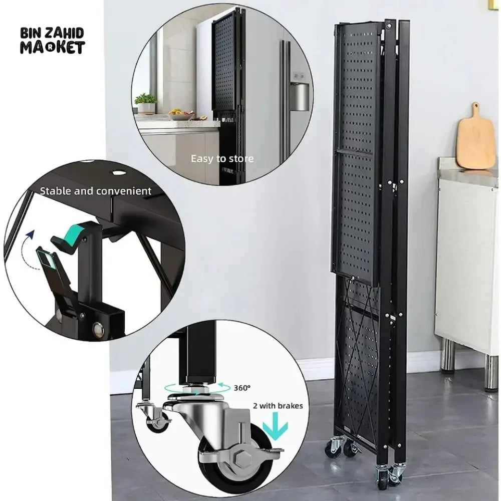 FOLDABLE KITCHEN TROLLEY