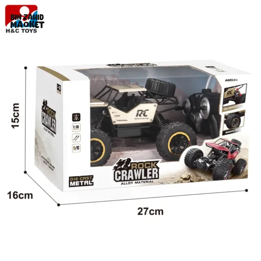 ROCK CRAWLER ELECTRIC RC CAR – 1:16 SCALE ALLOY OFF-ROAD TRUCK 4WD CLIMBING HIGH-SPEED BUGGY SUV REMOTE CONTROL TOY FOR BOYS & KIDS