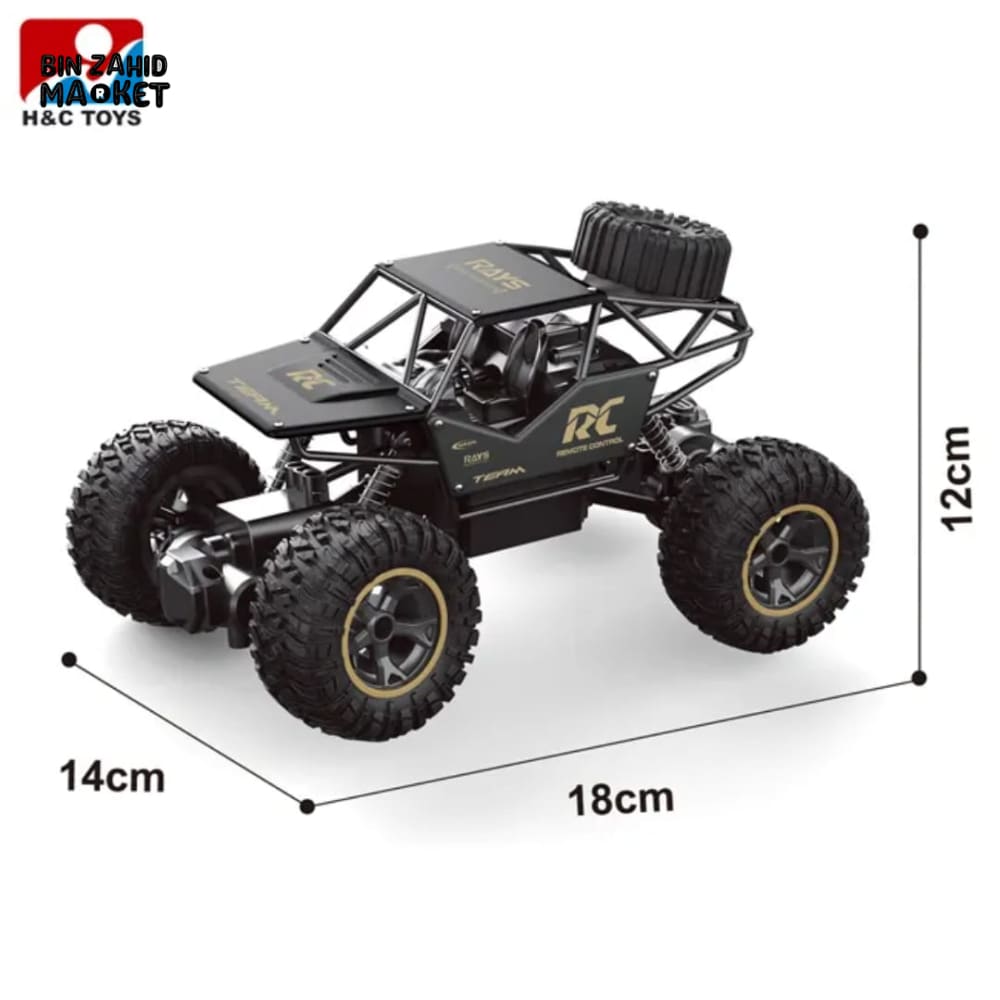 ROCK CRAWLER ELECTRIC RC CAR – 1:16 SCALE ALLOY OFF-ROAD TRUCK 4WD CLIMBING HIGH-SPEED BUGGY SUV REMOTE CONTROL TOY FOR BOYS & KIDS