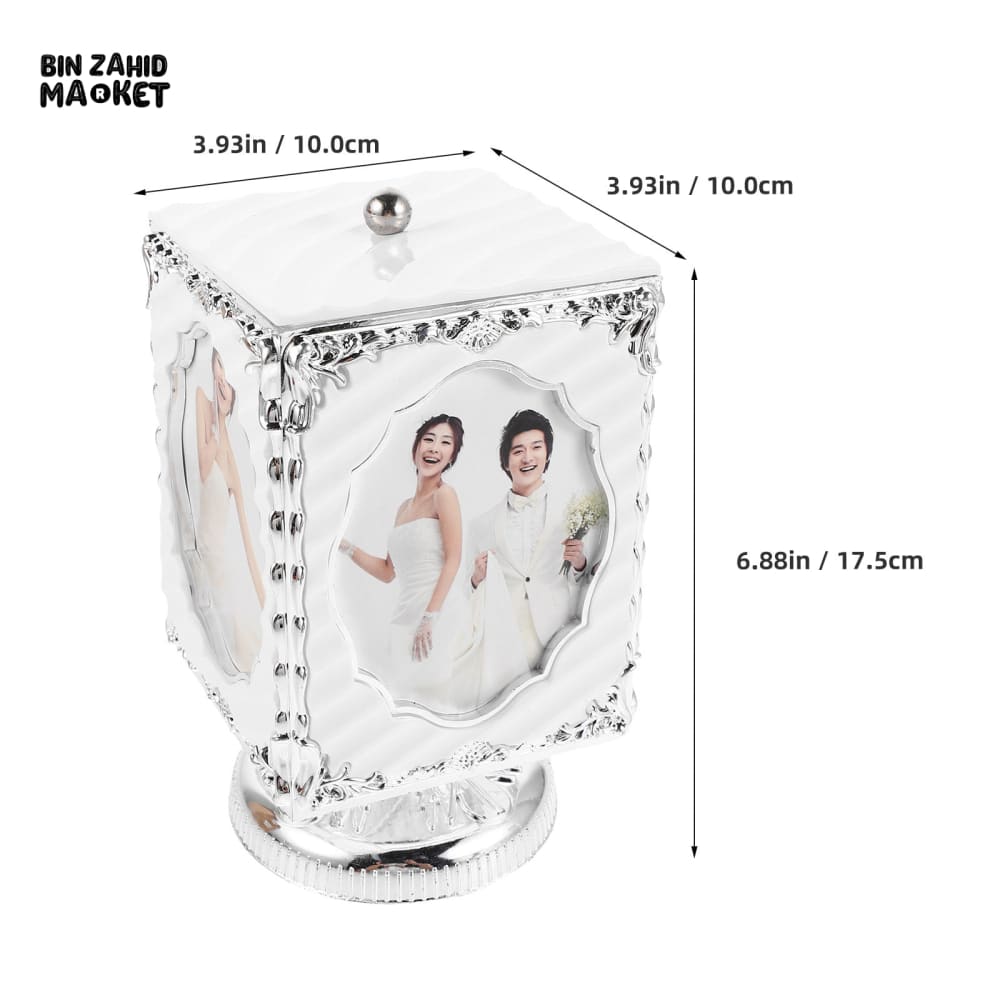 ROMANTIC ROTATING PHOTO FRAME – LUXURY DECORATIVE FRAME FOR WEDDING OR ANNIVERSARY GIFT