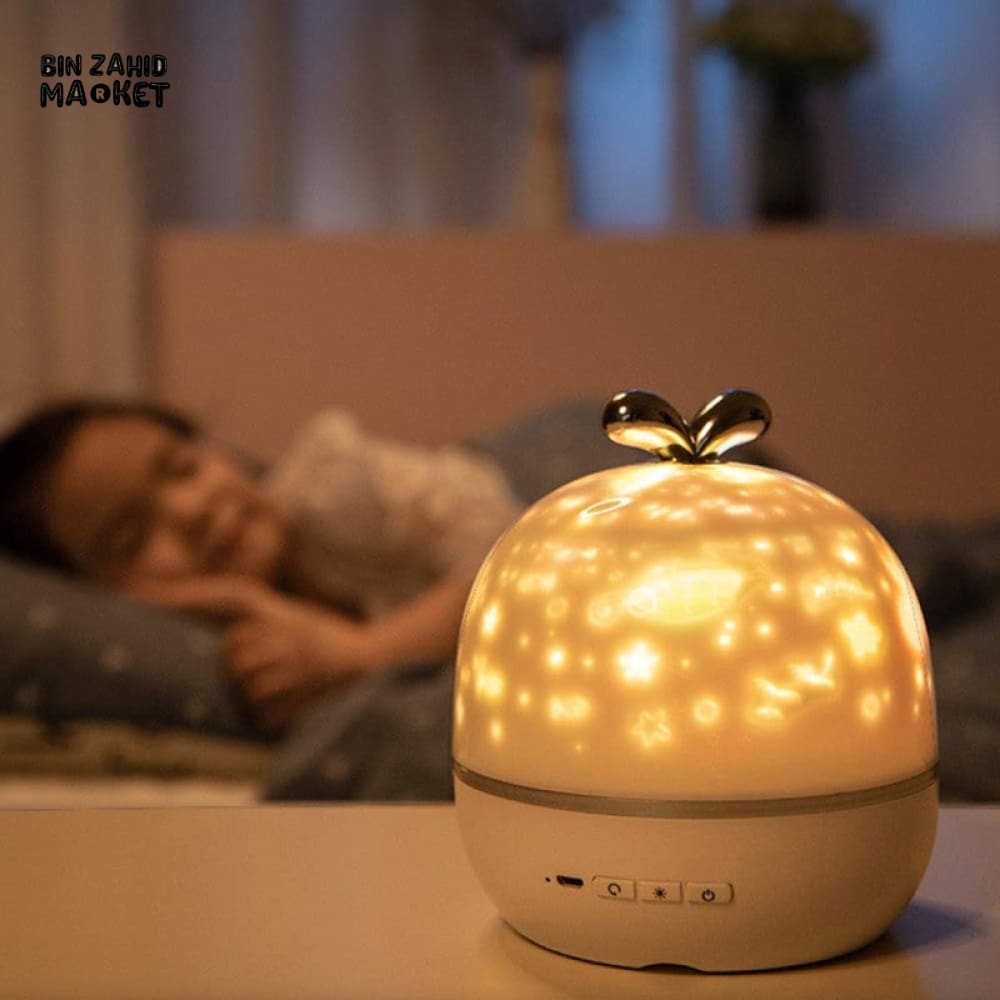ROTATABLE LED PROJECTOR LAMP – 3 LIGHT MODES DREAMY STAR & MOON NIGHT LIGHT