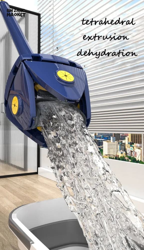 ROTATING 4X LEAVES TWISTER CLEANING MOP