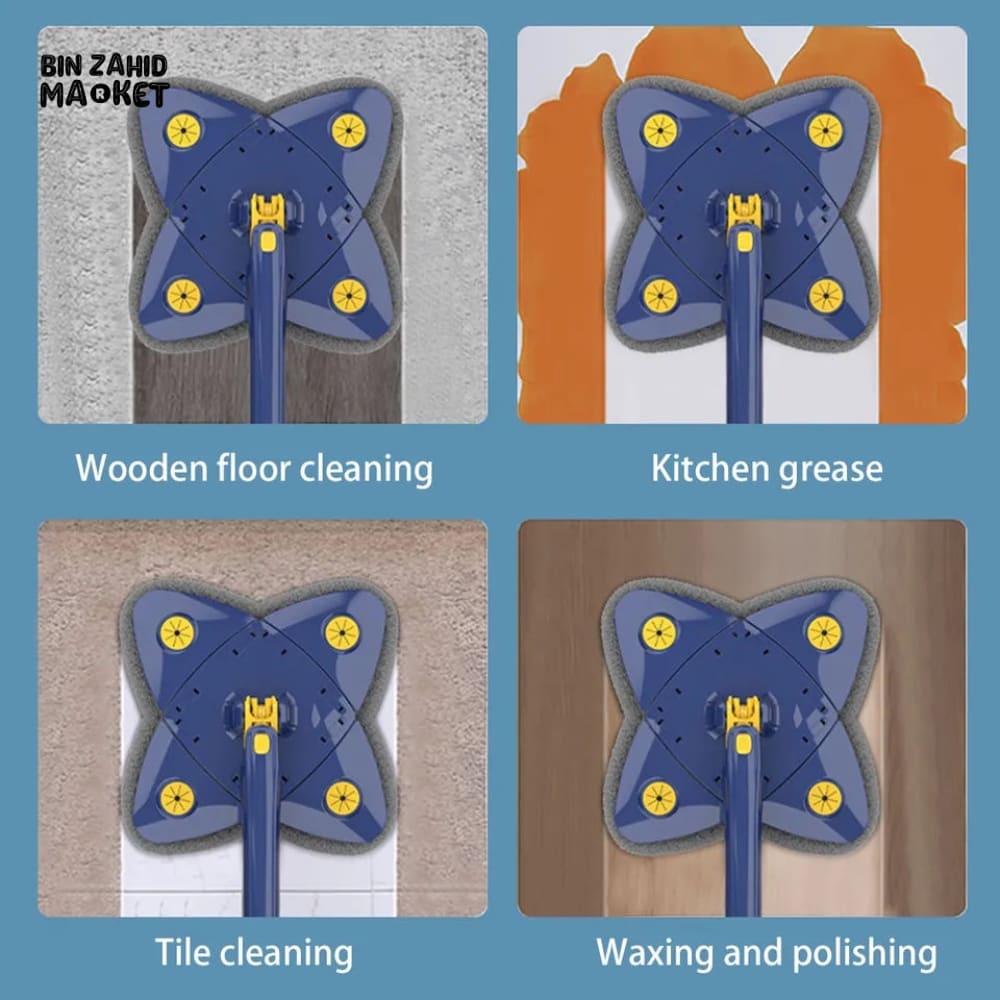 ROTATING 4X LEAVES TWISTER CLEANING MOP