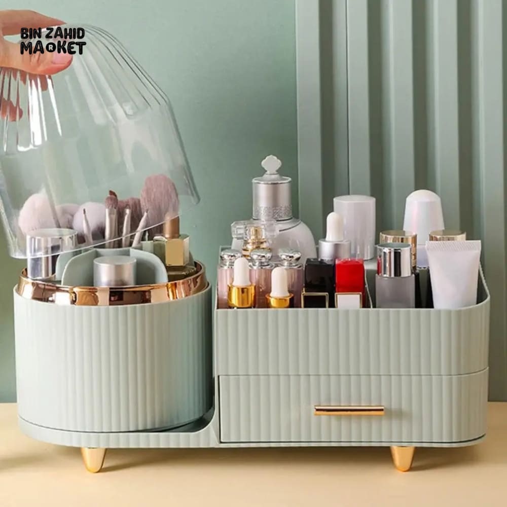 ROTATING BRUSH & COSMETIC ORGANIZER