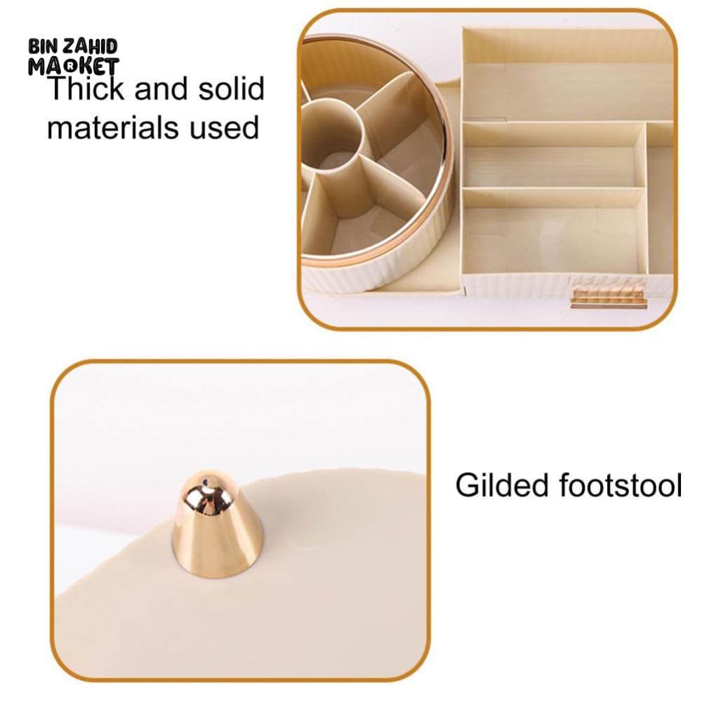 ROTATING BRUSH & COSMETIC ORGANIZER